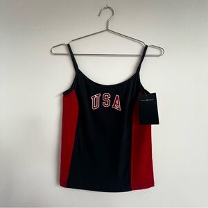 Brandy Melville USA Colorblock Spaghetti Strap Tank Top